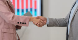 Nonprofit leaders in a discussion in an office, representing strategic planning