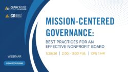 Recorded webinar - Mission-Centered Governance: Best Practices for an Effective Nonprofit Board