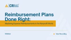 CRI logo and text that reads: Reimbursement Plans Done Right - View Recording